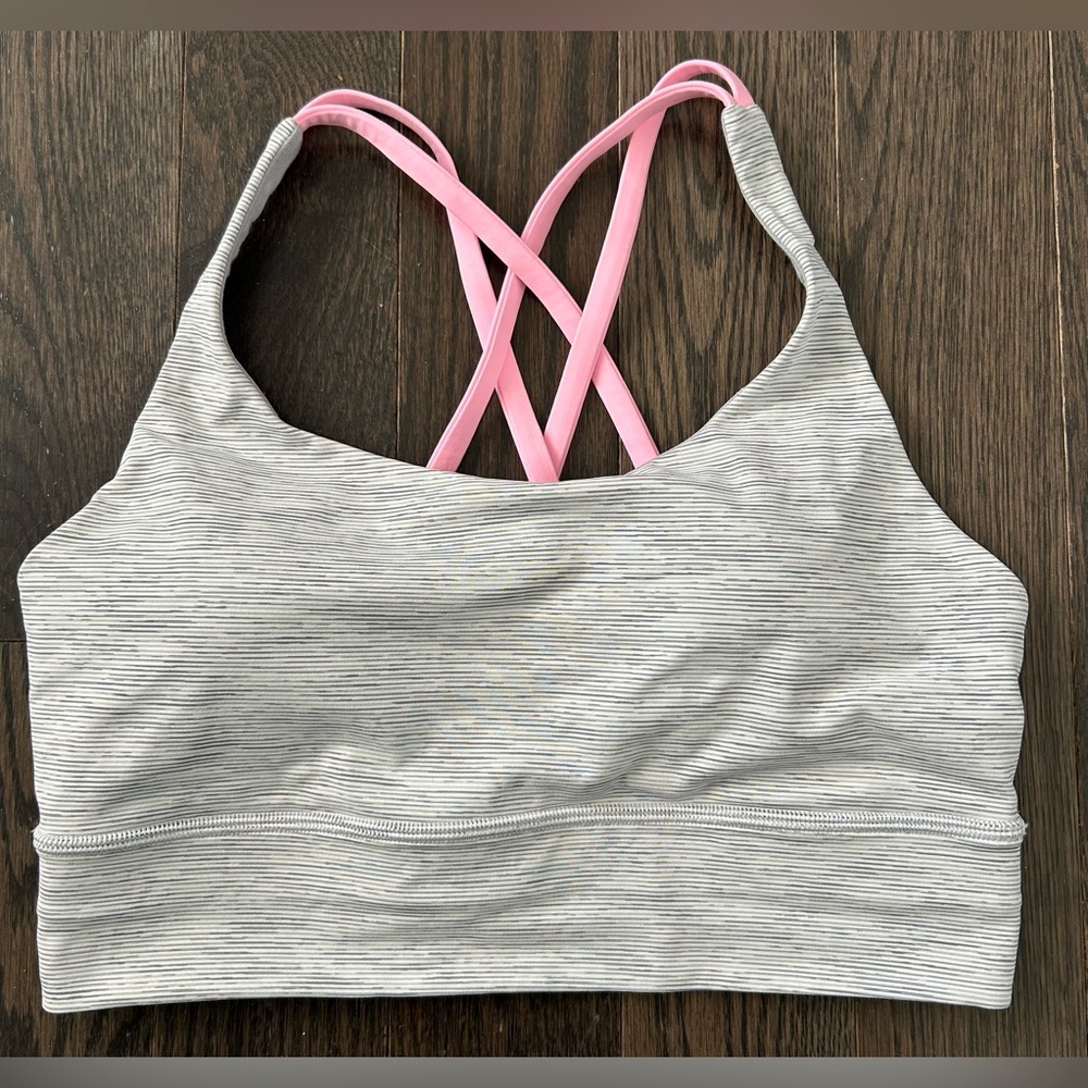 Lululemon Sports Bra with Pink Straps